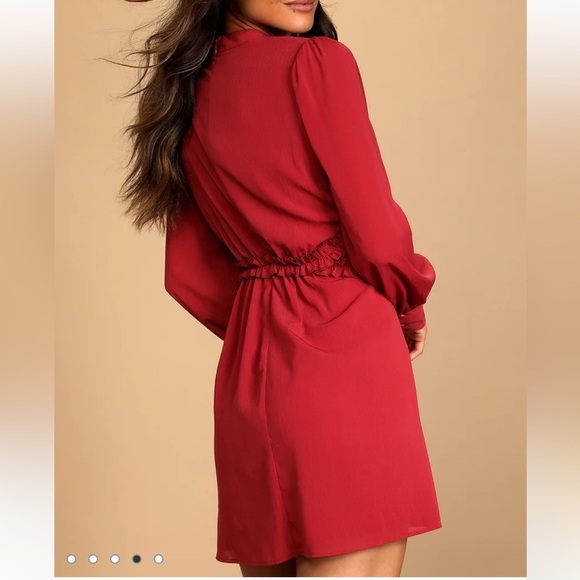 Autumn Bliss Rusty Rose Long Sleeve Cutout Mini Dress Rusty Rose Small - Picture 3 of 16